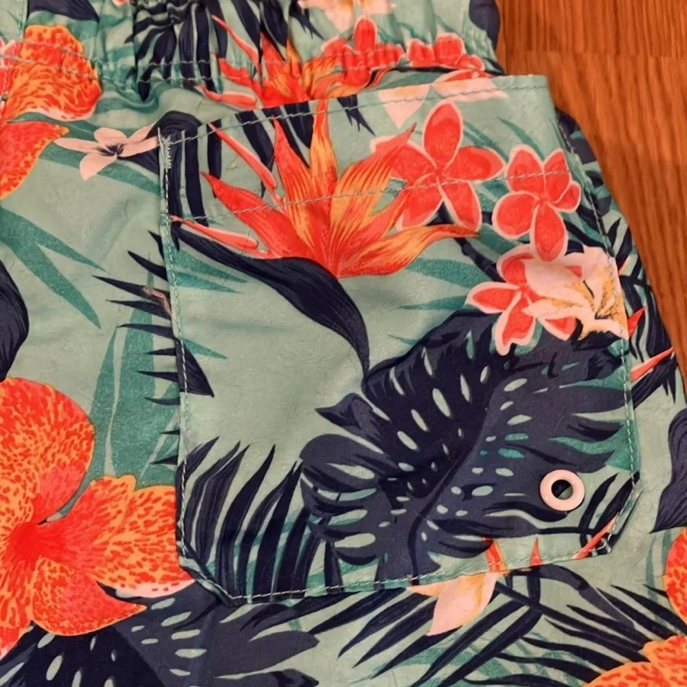 Place Sports Boys SzXL TG 14 Swim Shorts Pull on Vibrant floral pattern